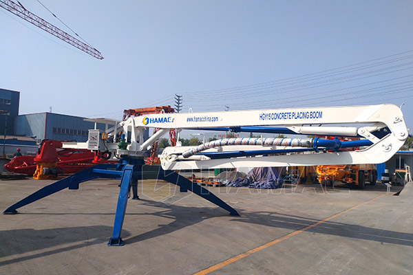 HGY15 Spider Hydraulic Concrete Placing Boom Was Sent to Central America