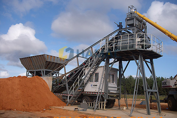 YHZS50 Mobile concrete batching plant in Australia