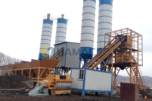 HZS50 Concrete Batching Plant in Peru